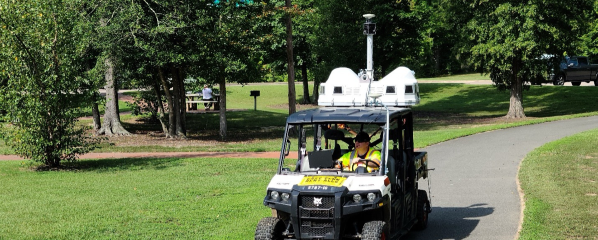 PILLAR vehicle doing greenway maintenance on the Capital Trail