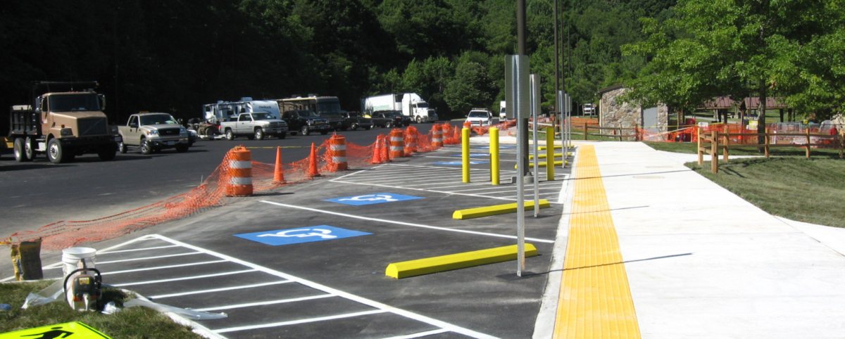 handicap parking at a rest area